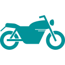 Motorcycle icon in blue